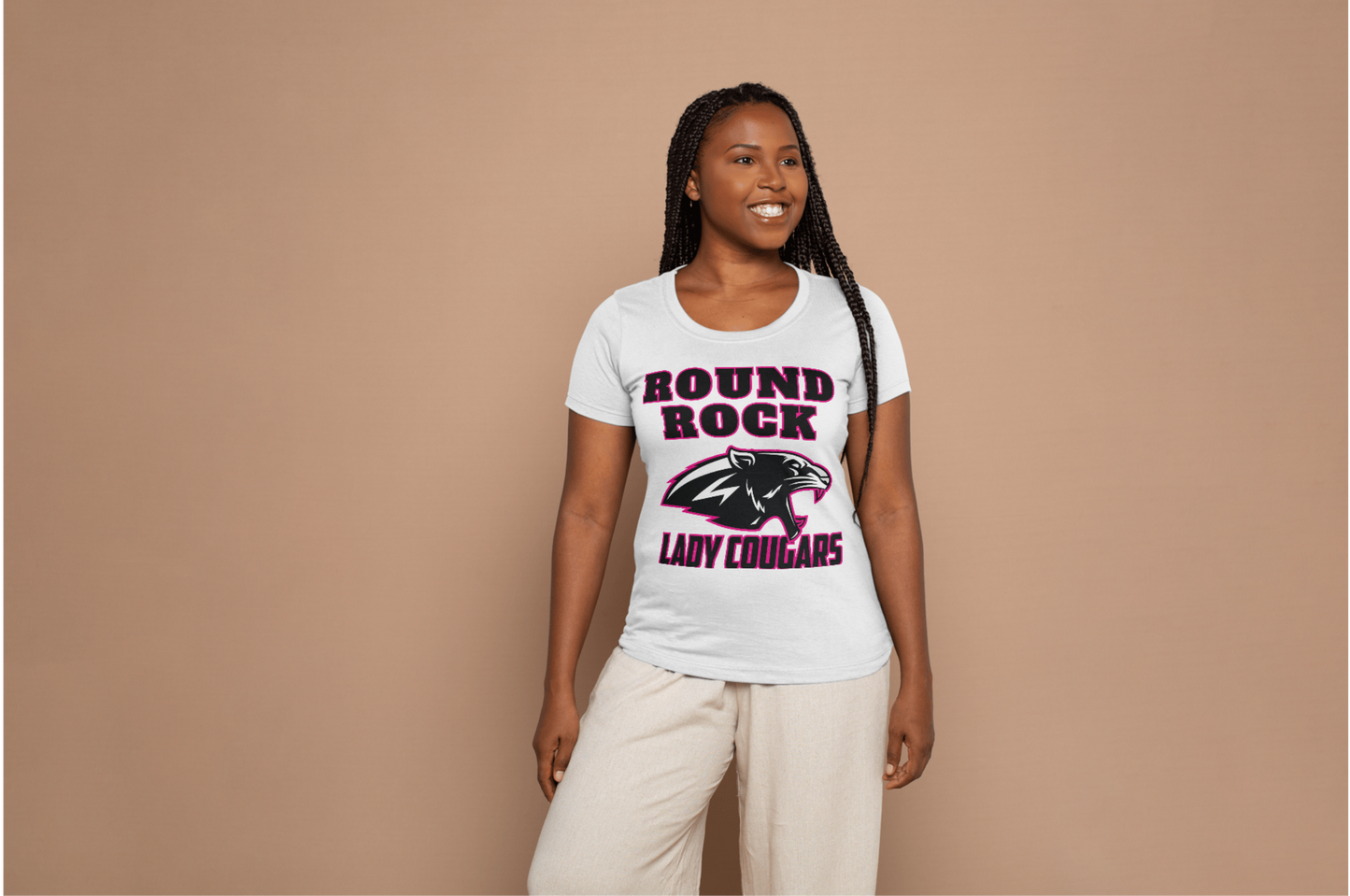 Round Rock Lady Cougar Dri Fit Crew Neck