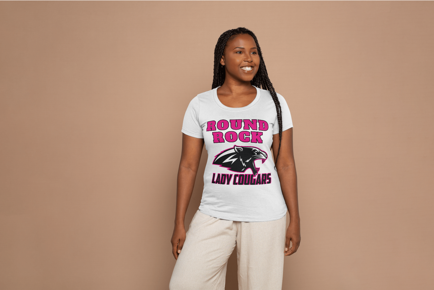 Round Rock Lady Cougar Dri Fit Crew Neck